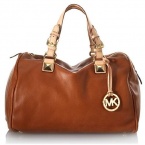 MICHAEL Michael Kors womens grayson brown tassle leather handbag