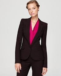 Expertly tailored, this Rachel Zoe wool jacket ensures you cut a chic silhouette. Expertly tailored, this Rachel Zoe wool jacket ensures you cut a chic silhouette.