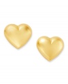 A romantic accent. Giani Bernini's petite stud earrings feature a puffed heart shape in 24k gold over sterling silver. Approximate diameter: 1/4 inch.