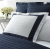 Lauren by Ralph Lauren Suite White & Navy Glen Plaid Frame KING Sham