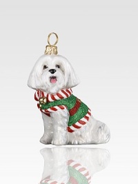 A little bark for your tree, intricately handpainted in mouthblown Pyrex glass. Makes a thoughtful gift 2W X 3H Imported A little bark for your tree, intricately handpainted in mouthblown Pyrex glass. Makes a thoughtful gift 2W X 3H Imported