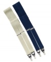 Capture iconic business style with these clip-on suspenders from Club Room.
