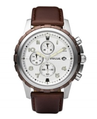 A robust Dean collection watch with just a hint of vintage appeal, by Fossil. A robust Dean collection watch with just a hint of vintage appeal, by Fossil.