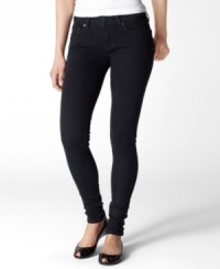 Sleek & chic, get a streamlined silhouette with these Levi's 535 denim jeggings - perfectly paired with dressy tops! Sleek & chic, get a streamlined silhouette with these Levi's 535 denim jeggings - perfectly paired with dressy tops!