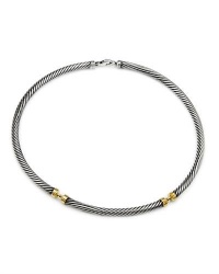 Genuine David Yurman (TM) Necklace. David Yurman Lu Sterling Silver 14K Gold Cable Necklace. grams in weight. 100% Satisfaction Guaranteed. Genuine David Yurman (TM) Necklace. David Yurman Lu Sterling Silver 14K Gold Cable Necklace. grams in weight. 100% Satisfaction Guaranteed.