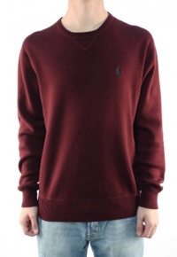Polo Ralph Lauren Men's Harvard Red Crew Neck Sweater w/Small Green Pony-Large Polo Ralph Lauren Men's Harvard Red Crew Neck Sweater w/Small Green Pony-Large