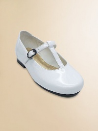 Pretty party shoes with classic Mary Jane styling, plus a chic T-strap, in polished faux patent leather.Faux leather upperBuckle T-strapLeather liningComposite rubber solePadded insoleChunky heelImported Pretty party shoes with classic Mary Jane styling, plus a chic T-strap, in polished faux patent leather.Faux leather upperBuckle T-strapLeather liningComposite rubber solePadded insoleChunky heelImported