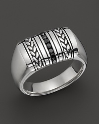 J Goodman Sterling Silver and Black Diamond Ring J Goodman Sterling Silver and Black Diamond Ring
