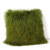 Add a decadent touch to your bed with this shaggy Sky decorative pillow in opulently shaggy sheep fur.