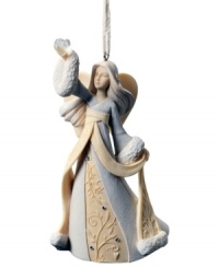 Utterly delicate and lovely, this Angel of Heart ornament sits upon your tree showering your home with gentle peace and harmony. Utterly delicate and lovely, this Angel of Heart ornament sits upon your tree showering your home with gentle peace and harmony.