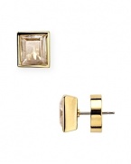 It's hip to be square: MICHAEL Michael Kors' sharp gilded studs are add a tasteful hit of shine to you look, anytime.