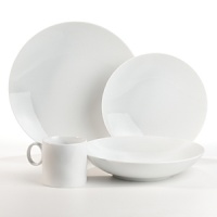 16 piece set includes 4 each: dinner plate, salad plate, soup bowl, and mug.