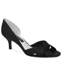 Let the magic of the night take over. Nina Shoe's Crista evening pumps feature a strappy crisscross vamp and a foot-friendly heel. Let the magic of the night take over. Nina Shoe's Crista evening pumps feature a strappy crisscross vamp and a foot-friendly heel.