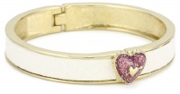 Betsey Johnson Pendants and Bangles Heart Glitter Hinged Bangle Bracelet Betsey Johnson Pendants and Bangles Heart Glitter Hinged Bangle Bracelet