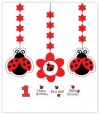 Creative Converting Ladybug Fancy Hanging Decorations with Stickers, 3-Piece