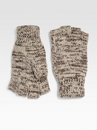 A pair of fingerless gloves knitted from a marled wool-blend keeps hands warm and toasty with easy access to your everyday essentials.About 9 long70% wool/30% acrylicDry cleanImported A pair of fingerless gloves knitted from a marled wool-blend keeps hands warm and toasty with easy access to your everyday essentials.About 9 long70% wool/30% acrylicDry cleanImported