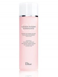 A soothing alcohol-free toning lotion which gently removes any remaining traces of impurities from the skin, while also hydrating the skin for a perfectly fresh complexion prepped for moisturizer. 6.7 oz. A soothing alcohol-free toning lotion which gently removes any remaining traces of impurities from the skin, while also hydrating the skin for a perfectly fresh complexion prepped for moisturizer. 6.7 oz.
