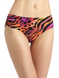 THE LOOKAbstract leopard print, alloverShirred detail at hipsElastic waist and leg openingsFull back coverageLogo detail, backTHE MATERIAL92% nylon/8% spandexFully linedCARE & ORIGINHand washImportedPlease note: Bikini top sold separately. THE LOOKAbstract leopard print, alloverShirred detail at hipsElastic waist and leg openingsFull back coverageLogo detail, backTHE MATERIAL92% nylon/8% spandexFully linedCARE & ORIGINHand washImportedPlease note: Bikini top sold separately.