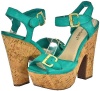 Breckelles Renee-01 Aqua Women Platform Sandals, 6.5