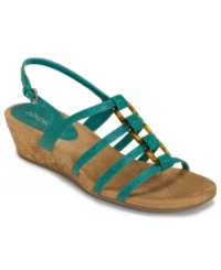 The Aerosoles Yet Loose Sandals bring a little sophistication to the down-to-earth style with cagey straps, tortoise-look decor and a trendy sliver wedge. The Aerosoles Yet Loose Sandals bring a little sophistication to the down-to-earth style with cagey straps, tortoise-look decor and a trendy sliver wedge.