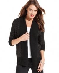 Metallic flecks add sparkling personality to this cardigan from AGB. Metallic flecks add sparkling personality to this cardigan from AGB.