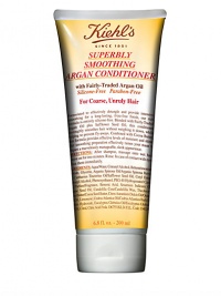 Formulated with fairly-traded Argan Oil and Safflower Oil, our conditioner moisturizes, detangles, and provides intensive smoothing and longlasting shine with a frizz-free finish. Silicone and Paraben-Free Formula. Effectively smooths hair without weighing it down, while preventing frizz and fly-aways. Formula also contains emollient Cocoa Butter to add moisture and shine. Imparts a sleeker, more manageable look and feel to hair. 6.8 oz. Formulated with fairly-traded Argan Oil and Safflower Oil, our conditioner moisturizes, detangles, and provides intensive smoothing and longlasting shine with a frizz-free finish. Silicone and Paraben-Free Formula. Effectively smooths hair without weighing it down, while preventing frizz and fly-aways. Formula also contains emollient Cocoa Butter to add moisture and shine. Imparts a sleeker, more manageable look and feel to hair. 6.8 oz.