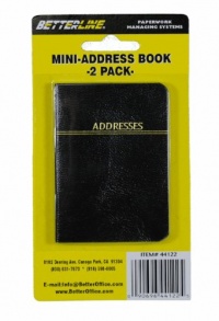 2 Classic Black Mini Address Books Small Pocket Size 2 Classic Black Mini Address Books Small Pocket Size
