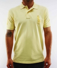 Polo Ralph Lauren Men's Big Pony Yellow Polo Mesh Shirt Embroidered Pony 1267363 Polo Ralph Lauren Men's Big Pony Yellow Polo Mesh Shirt Embroidered Pony 1267363