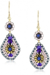 Miguel Ases Blue Quartz and Swarovski Small Tear Drop Earrings Miguel Ases Blue Quartz and Swarovski Small Tear Drop Earrings