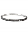 Sparkle has never looked so sophisticated. EFFY Collection's stunning bangle features a hinge design adorned with round-cut pave-set black diamonds (3-1/8 ct. t.w.) in 14k white gold. Approximate diameter: 2-1/10 inches.