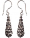 Sterling silver drop earrings, 'Traditions'