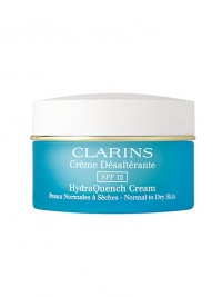 An ultra-moisturizing cream that is quickly absorbed for instant hydration, radiance and SPF 15 protection. Ensures balanced hydration and preserve skin's freshness all day long. Recreates skin's perfect climate, ensuring unrivaled radiance. SPF 15 protects skin against harmful effects of sun damage and shields skin from effects of pollution. Allergy tested. Non-comedogenic. 1.7 oz. 