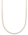 A simple chain adds a ton of dimension. Giani Bernini's intricate box chain is crafted in 24k gold over sterling silver. Approximate length: 24 inches.