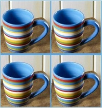 Tabletop Lifestyles As Seen on Two and a Half Men Sedona Mug, 16-Ounce, Blue, Set of 4 Tabletop Lifestyles As Seen on Two and a Half Men Sedona Mug, 16-Ounce, Blue, Set of 4