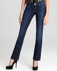Perfect for a petite frame, these dark wash DL1961 jeans offer a break from super skinny styling with a more classic bootcut. Perfect for a petite frame, these dark wash DL1961 jeans offer a break from super skinny styling with a more classic bootcut.