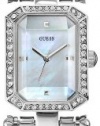 Guess Women's U0107L1 Silver Rectangular Watch