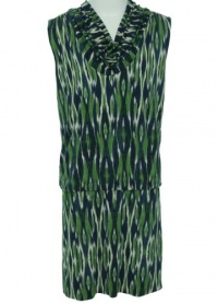 Michael Kors Draped Neck Stretch Dress Vine XL Michael Kors Draped Neck Stretch Dress Vine XL