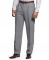 Give grey a chance-these sharp pleated dress pants from Louis Raphael will make you happy you did.