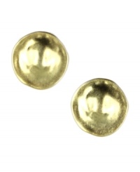 Slip into something stylish and chic. Jones New York's button earrings feature a clip on backing crafted in gold tone mixed metal. Approximate diameter: 1-1/5 inches.