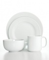 The Cellar Dinnerware, Whiteware 4 Piece Rim Round Place Setting