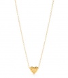 Gorjana Hammered Heart Bead Necklace Gold