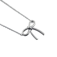 Sterling Silver .925 Bow Charm Pendant Chain Necklace. GIFT BOX INCLUDED Sterling Silver .925 Bow Charm Pendant Chain Necklace. GIFT BOX INCLUDED