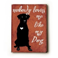Arte House 0003-9684-38 Wooden Sign, Nobody Loves Me Arte House 0003-9684-38 Wooden Sign, Nobody Loves Me