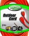Coleman Cable 02309 16/3 Vinyl Outdoor Extension Cord, Orange, 100-Feet