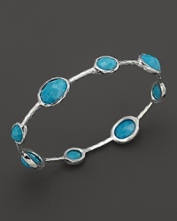 Faceted turquoise and sterling silver station bracelet from the Wonderland Collection by Ippolita. Faceted turquoise and sterling silver station bracelet from the Wonderland Collection by Ippolita.