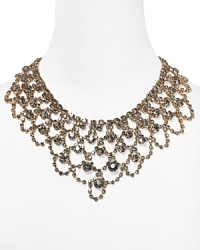 Big bold gemstones, in an array of hues, are prettily arranged on this Cara bib necklace. It's statement piece perfection. Big bold gemstones, in an array of hues, are prettily arranged on this Cara bib necklace. It's statement piece perfection.
