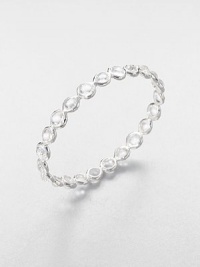 From the Scultura Collection. A sparkling row or faceted clear quartz stones set in sleek sterling silver. Clear quartzSterling silverDiameter, about 2.5Slip-on styleImported From the Scultura Collection. A sparkling row or faceted clear quartz stones set in sleek sterling silver. Clear quartzSterling silverDiameter, about 2.5Slip-on styleImported