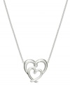 Hearts in the right place. Giani Bernini's necklace and double-heart pendant, set in sterling silver, offer a whimsical touch mixed in with elegance. Approximate length: 17 inches. Approximate drop: 1 inch.