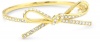 Kate Spade New York Skinny Mini Clear Gold-Tone Pave Bow Bangle Bracelet
