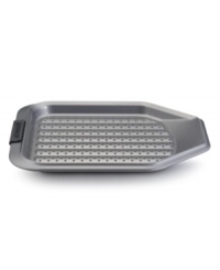 Baked, not fried: improve the health--and the crunch--of your meals with Anolon's crisper pan. New proprietary coating ensures superior release and makes cleanup a snap. Silicon-enhanced handles are steady and slip-free, while the pan's substantial weight provides durability and helps prevent warping. Baked, not fried: improve the health--and the crunch--of your meals with Anolon's crisper pan. New proprietary coating ensures superior release and makes cleanup a snap. Silicon-enhanced handles are steady and slip-free, while the pan's substantial weight provides durability and helps prevent warping.